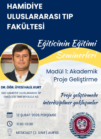 Dr. Öğr. Üyesi Halil Kurt'un sunumuyla "Proje Geliştirmede İnterdisipliner Yaklaşımlar" başlıklı 